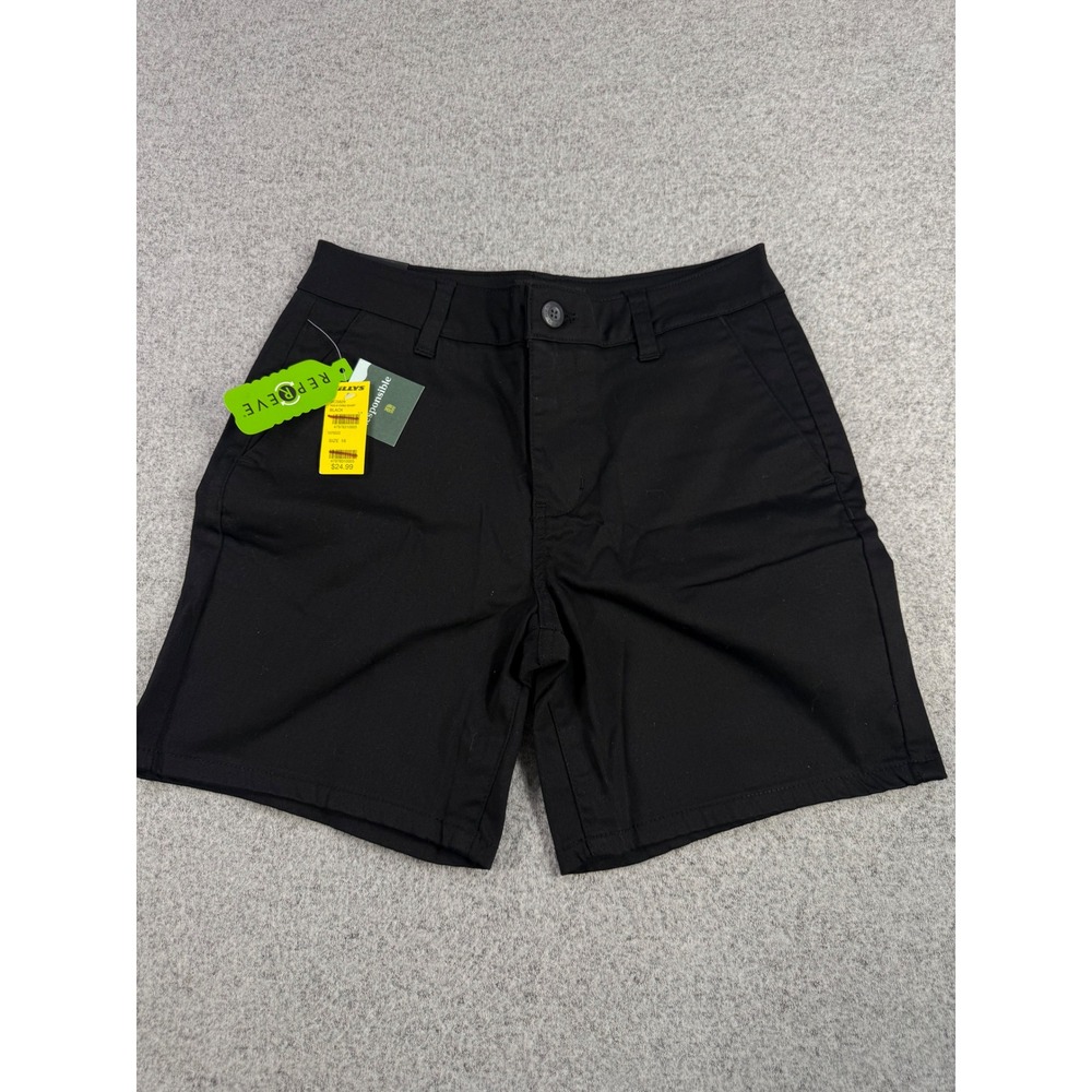RSQ BOYS Chino Shorts Black Size 16 Repreve Recycled Fabric NWT